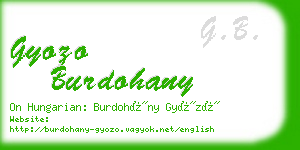 gyozo burdohany business card